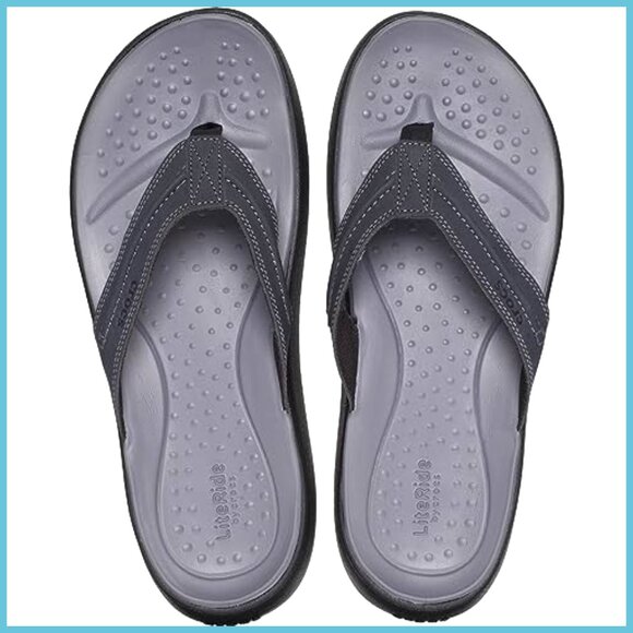 Faux Leather Flip Flop Sandals with LiteRide Comfort Technology main image 7
